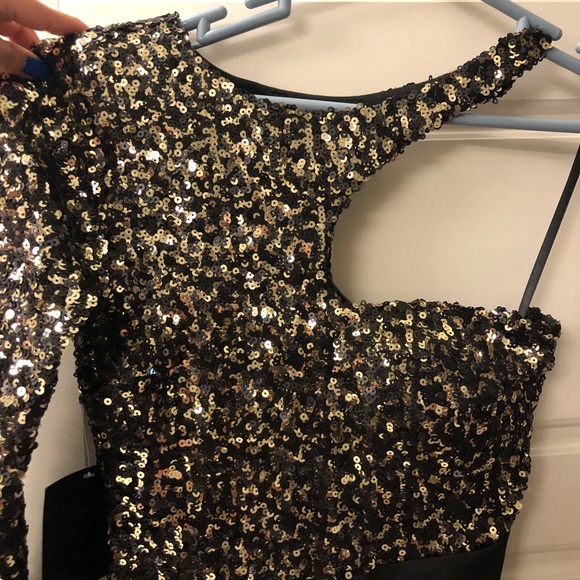 Arden B black and gold sequin dress - Picture 3 of 8